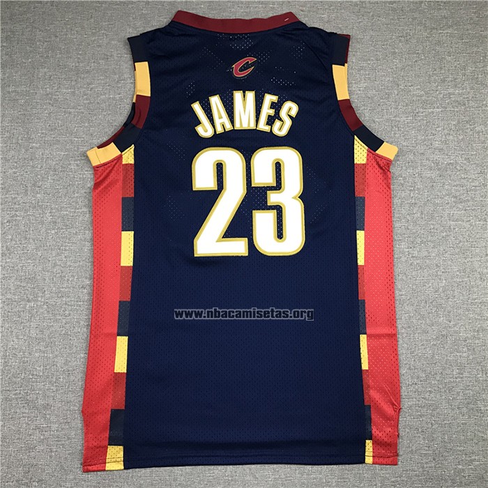 Camiseta Cleveland Cavaliers LeBron James NO 23 Mitchell & Ness 2008-09 Azul